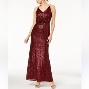 Adrianna Papell Womens Formal Sequined Evening